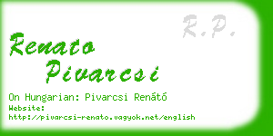 renato pivarcsi business card